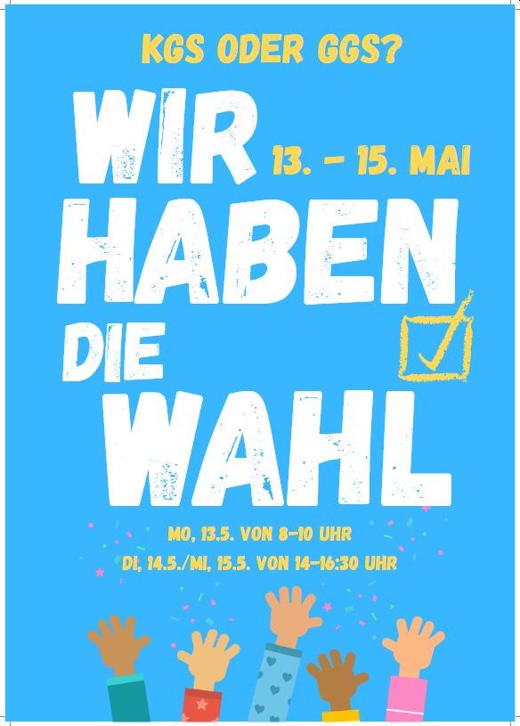 Plakat zur Abstimmung: KGS oder GGS
